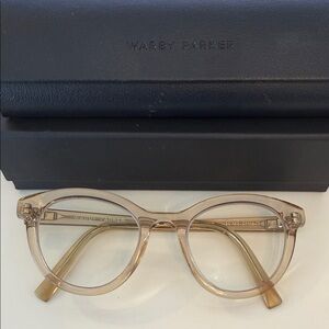 Warby Parker Rania Women's Elderflower Clear Beige Round Glasses